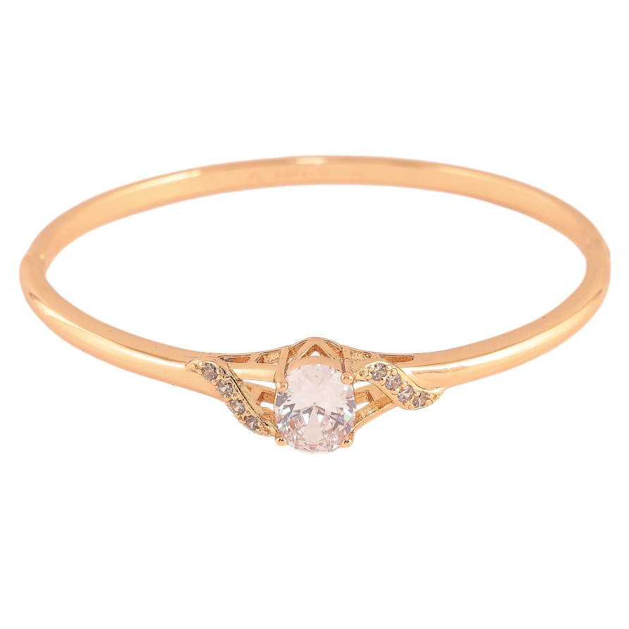 Браслет Xuping цвет Позолота 18K "Узор с кристаллами" ø 6см фото №1