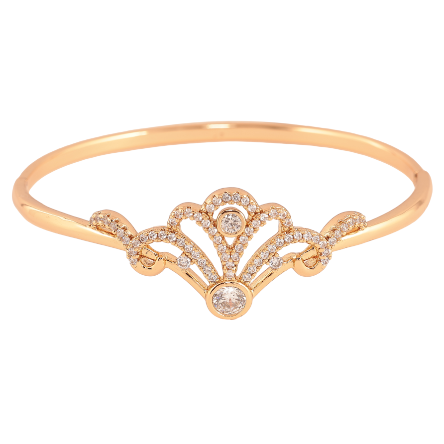 Браслет Xuping цвет Позолота 18K "Узор с кристаллами" ø 6см фото №1