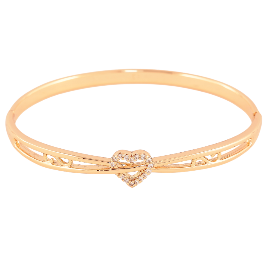 Браслет Xuping цвет Позолота 18K "Узор с кристаллами" ø 6см  фото №1