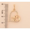 Кулон Xuping M&L колір 18K "Зайчики в сердечку" для ланцюжка до 6мм фото №2