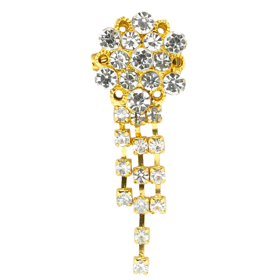 Брошка Квітка зі стразами фото №1