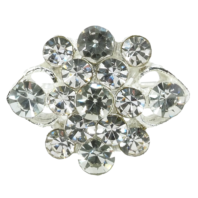 Брошка Квітка зі стразами фото №1 Брошка Квітка зі стразами фото №1