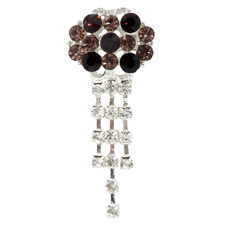 Брошка Композиція з бордовими стразами фото №8 Брошка Композиція з бордовими стразами фото №8