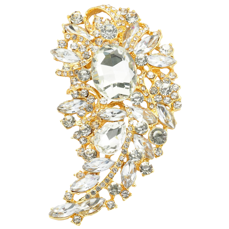 Брошка Велика композиція зі стразами фото №4 Брошка Велика композиція зі стразами фото №4