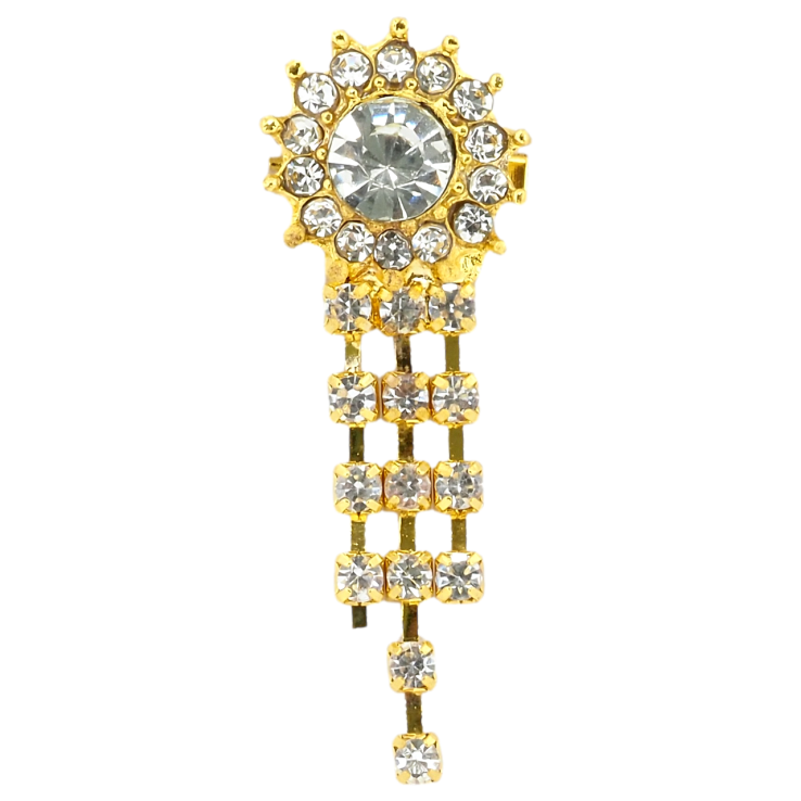 Брошка Квітка зі стразами фото №3 Брошка Квітка зі стразами фото №3