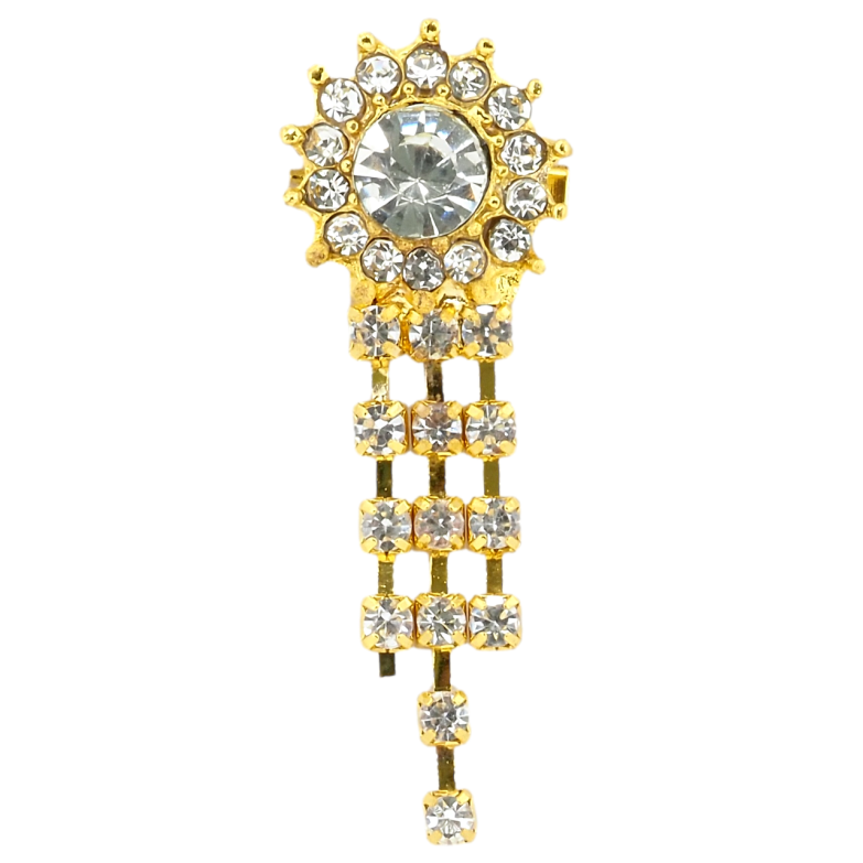 Брошь Цветок со стразами фото №1