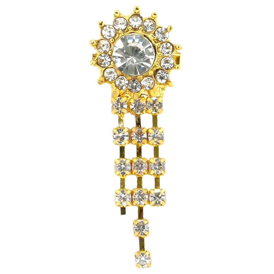 Брошка Квітка зі стразами фото №1 Брошка Квітка зі стразами фото №1