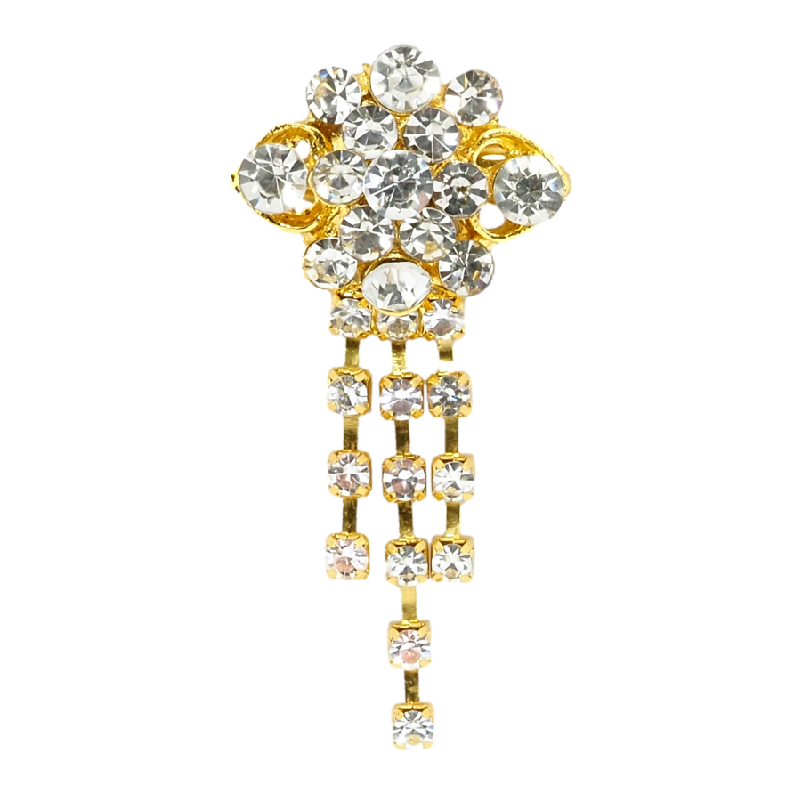 Брошка Квітка зі стразами фото №1 Брошка Квітка зі стразами фото №1