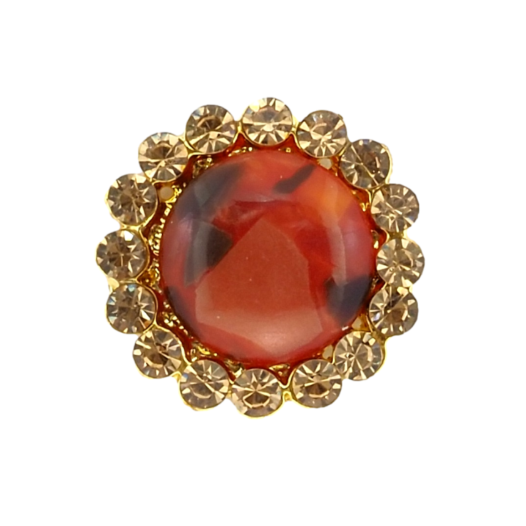 Брошь Цветок с пятнистым кристаллом и стразами фото №18 Брошь Цветок с пятнистым кристаллом и стразами фото №18