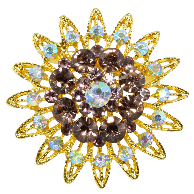 Брошка Квітка з бордовими стразами фото №23 Брошка Квітка з бордовими стразами фото №23