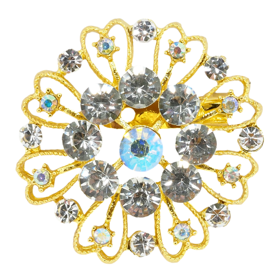 Брошь Цветок со стразами фото №1 Брошь Цветок со стразами фото №1