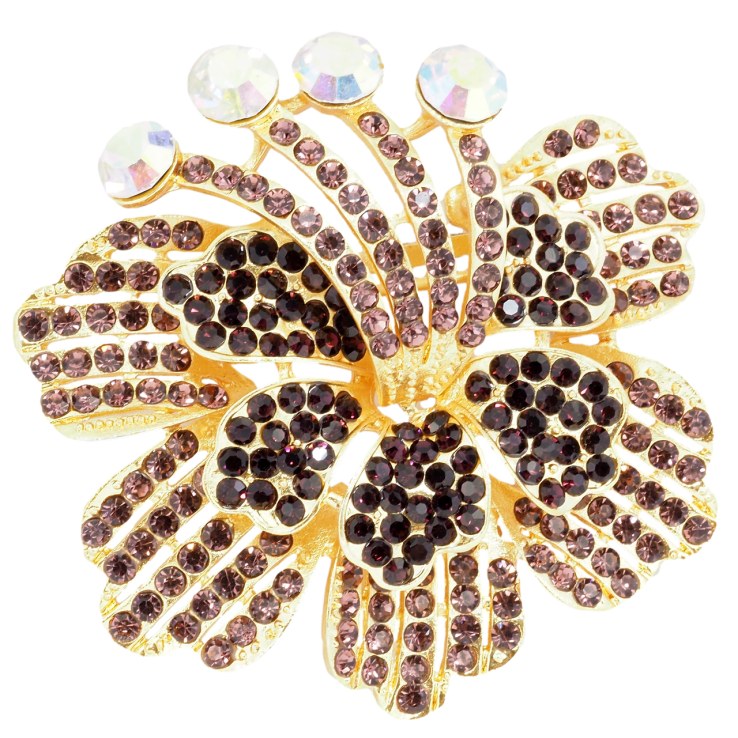 Брошь Цветок с бодовыми стразами фото №14 Брошь Цветок с бодовыми стразами фото №14