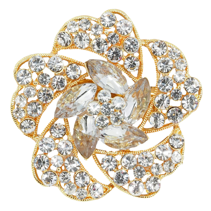 Брошь Цветок со стразами фото №21 Брошь Цветок со стразами фото №21