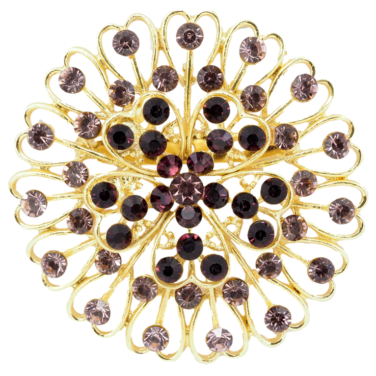 Брошка Квітка з бордовими стразами фото №22 Брошка Квітка з бордовими стразами фото №22