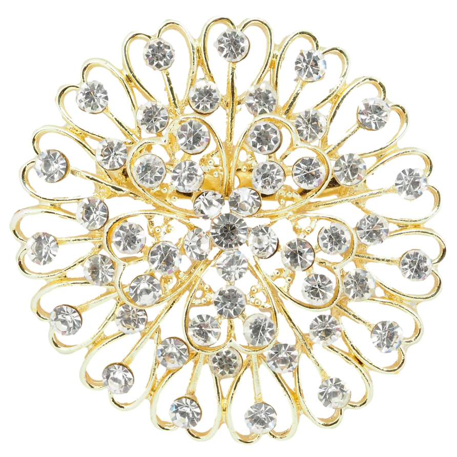 Брошь Цветок со стразами фото №1 Брошь Цветок со стразами фото №1