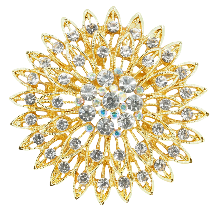 Брошь Цветок со стразами фото №2 Брошь Цветок со стразами фото №2