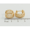 Серьги Xuping Позолота 18K колечки Резной орнамент с шагренью фото №3 Серьги Xuping Позолота 18K колечки Резной орнамент с шагренью фото №3