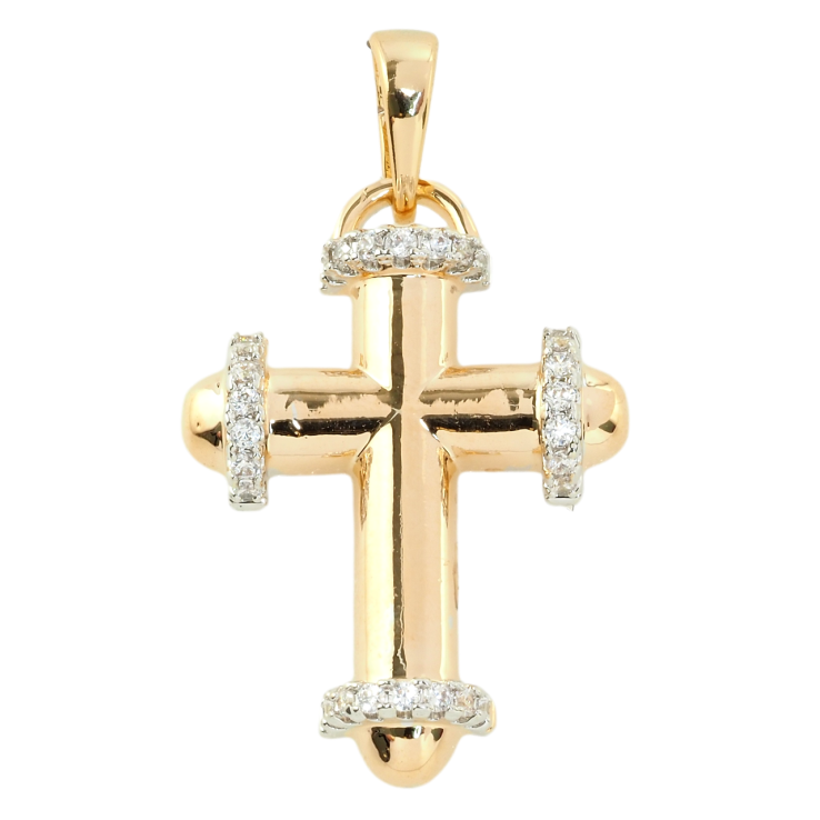 Кулон Xuping Позолота + Родий Декоративный Крест с цирконием для цепочки до 6мм фото №21 Кулон Xuping Позолота + Родий Декоративный Крест с цирконием для цепочки до 6мм фото №21
