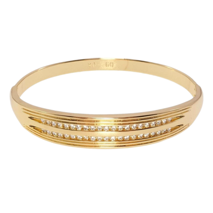 Браслет Xuping Позолота 18K Дорожки цирконію ø 5,7см фото №4