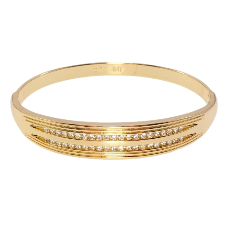 Браслет Xuping Позолота 18K Дорожки циркония ø 5,7см фото №1