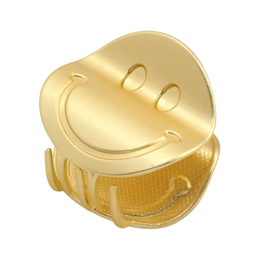 Краб металлический Смайл длина 3.5см, матовое напыление фото №1