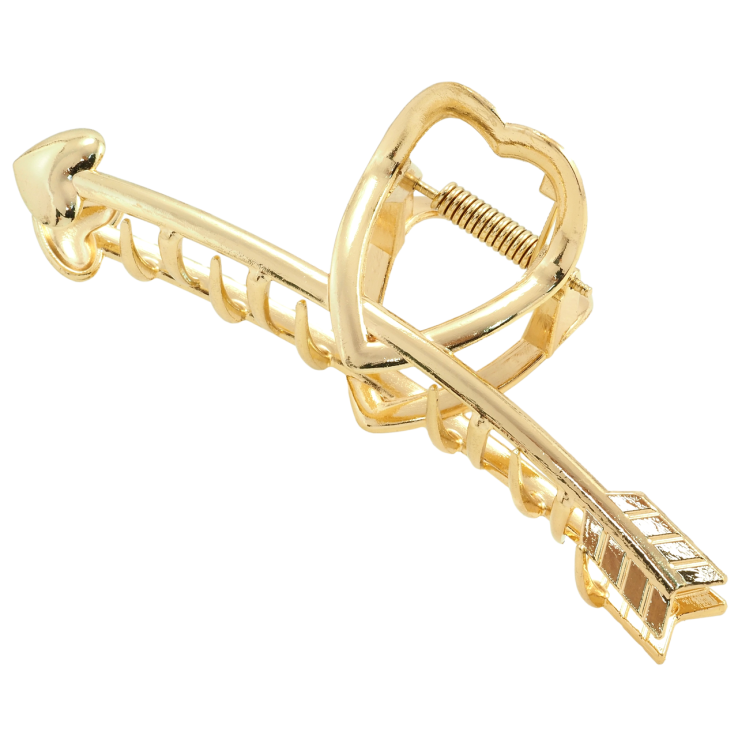 Краб металлический Сердечко со стрелой длина 11см фото №3