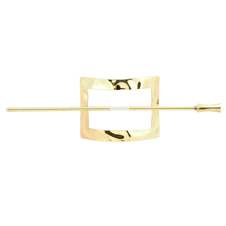 Заколка Прямокутник зі шпажкою розмір 5.2см х 4см, довжина шп. 13.8см фото №12