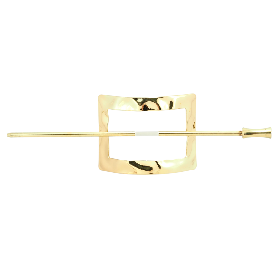 Заколка Прямокутник зі шпажкою розмір 5.2см х 4см, довжина шп. 13.8см фото №1