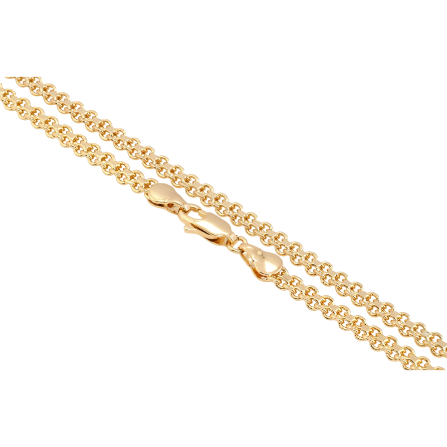 Ланцюжок Xuping Позолота 18K Плетіння Італійський Бісмарк довжина 45см х 4мм фото №1 Ланцюжок Xuping Позолота 18K Плетіння Італійський Бісмарк довжина 45см х 4мм фото №1