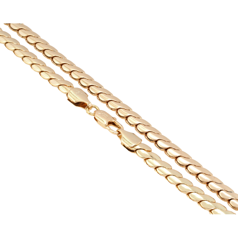 Цепочка Xuping Позолота 18K Плетение Серпантин длина 55см х 6мм фото №1