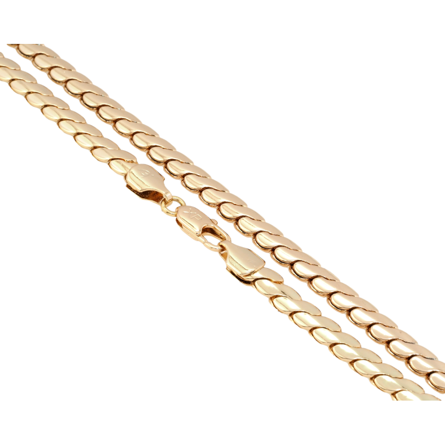 Цепочка Xuping Позолота 18K Плетение Серпантин длина 55см х 6мм фото №1