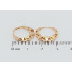 Сережки Xuping Позолота 18K колечка Бічні різьблені трикутники фото №2 Сережки Xuping Позолота 18K колечка Бічні різьблені трикутники фото №2