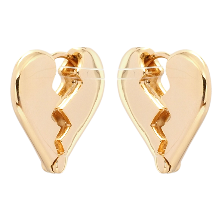 Сережки Xuping Позолота 18K колечка Розбите серце фото №2