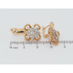 Сережки Xuping Позолота 18K англійський замок Декоративні квіточки з цирконієм фото №2 Сережки Xuping Позолота 18K англійський замок Декоративні квіточки з цирконієм фото №2