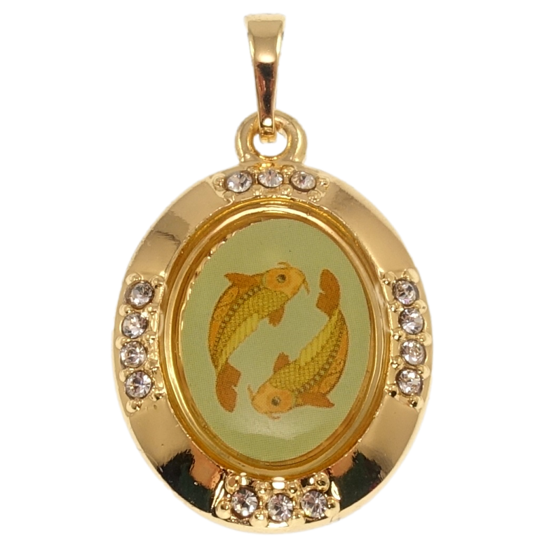 Кулон Xuping Позолота 18K Знак Зодіаку Риби для ланцюжка до 5мм фото №2 Кулон Xuping Позолота 18K Знак Зодіаку Риби для ланцюжка до 5мм фото №2