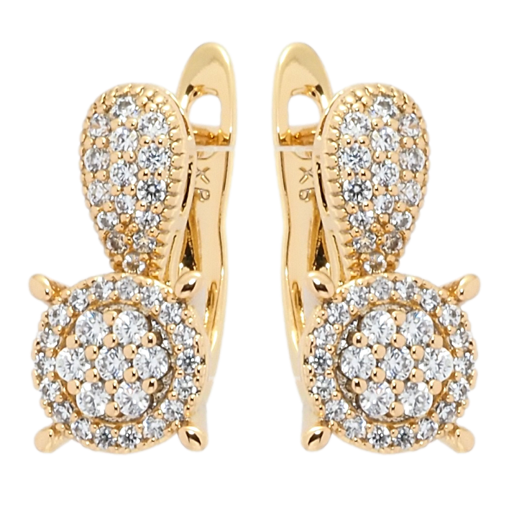 Сережки Xuping Позолота 18K англійський замок Блиск фото №14