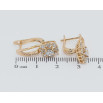 Сережки Xuping Позолота 18K англійський замок Декоративні квіточки з цирконієм фото №2