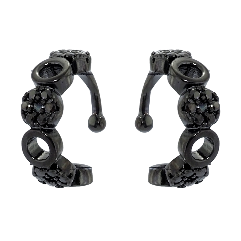 Сережки Xuping Позолота Black (чорне золото) кафи Інкрустація чорним цирконієм фото №1 Сережки Xuping Позолота Black (чорне золото) кафи Інкрустація чорним цирконієм фото №1