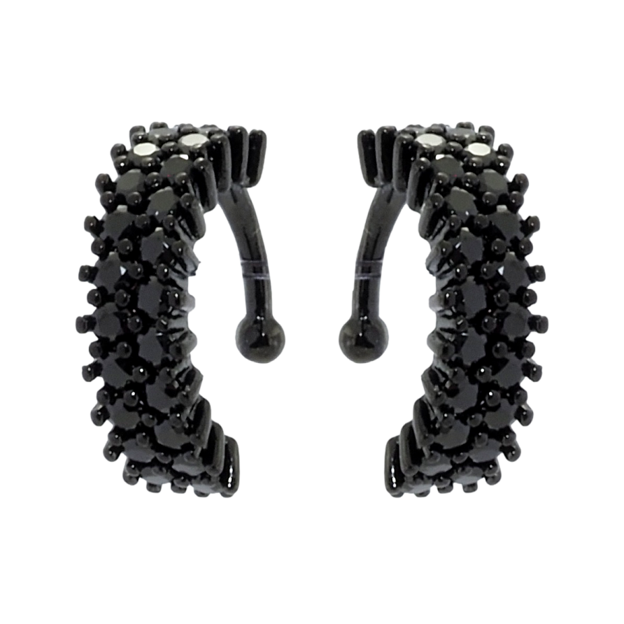 Сережки Xuping Позолота Black (чорне золото) кафи Доріжки чорного цирконію фото №1 Сережки Xuping Позолота Black (чорне золото) кафи Доріжки чорного цирконію фото №1