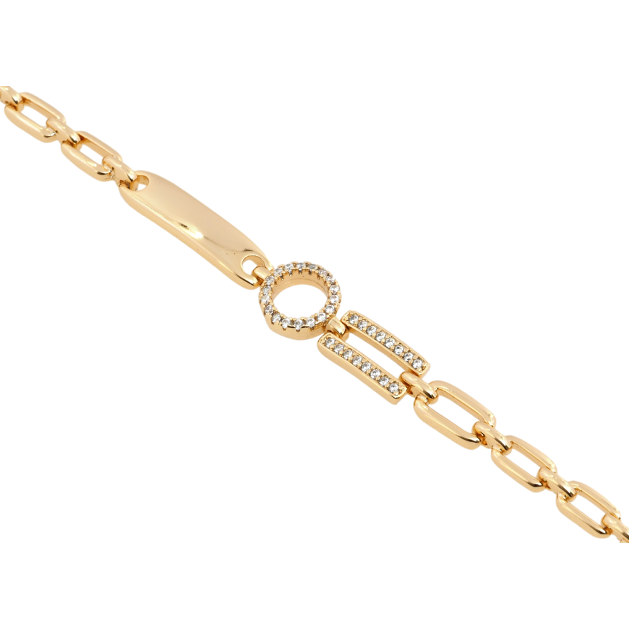 Браслет Xuping Позолота 18K Декоративна вставка з цирконієм довжина з дод. замком 17,19см х 3-8мм фото №1 Браслет Xuping Позолота 18K Декоративна вставка з цирконієм довжина з дод. замком 17,19см х 3-8мм фото №1