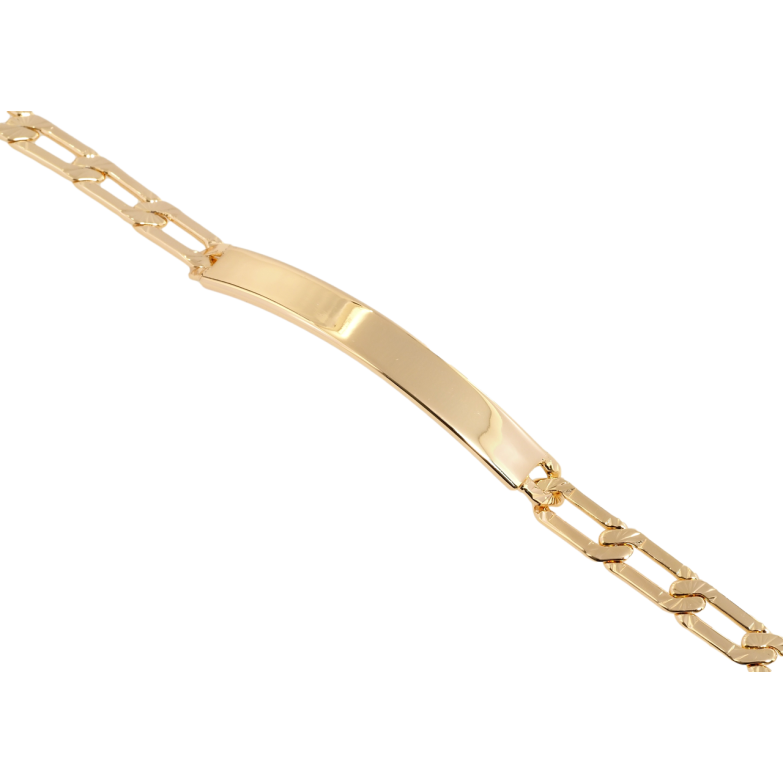 Браслет Xuping Позолота 18K Ланцюжок із вставкою пластина довжина 18.5см х 6мм фото №1