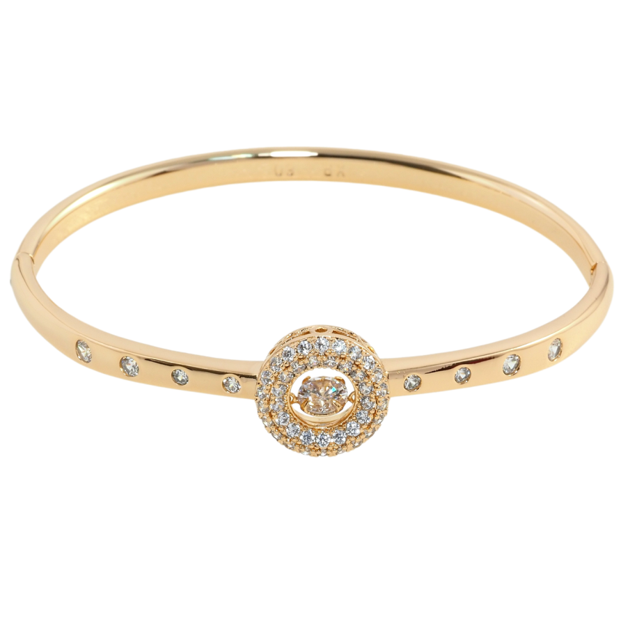 Браслет Xuping Позолота 18K Танцюючий кристал ø 6см фото №1