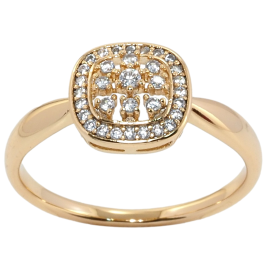 Кольцо Xuping Позолота 18K Инкрустация цирконием фото №1 Кольцо Xuping Позолота 18K Инкрустация цирконием фото №1