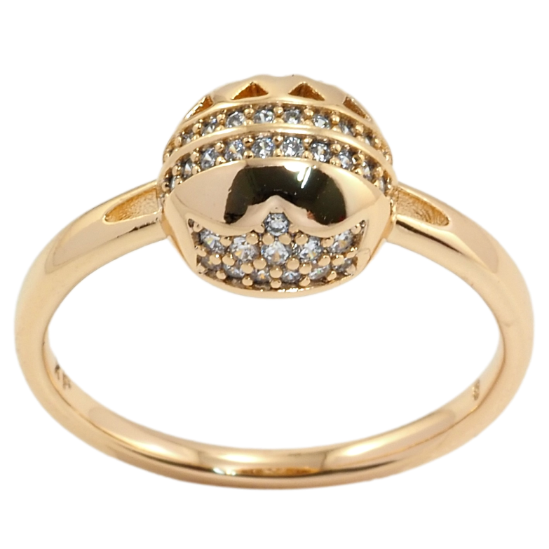 Каблучка Xuping Позолота 18K Кулька з візерунком корона фото №2