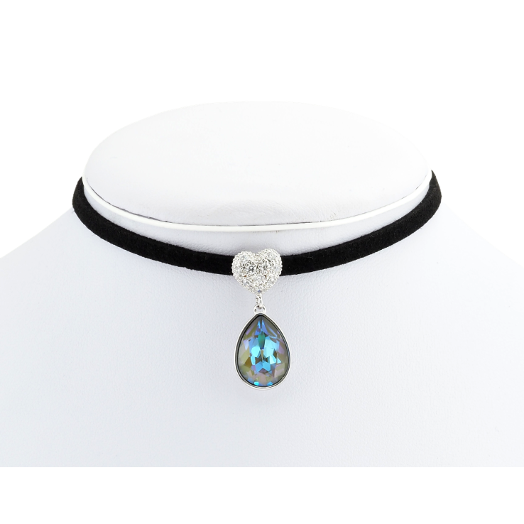 Кулон Xuping колір Родій із кр-ми Swarovski на чорній стрічці Серце з кристальною підвіскою довжина 30,5-36см фото №20 Кулон Xuping колір Родій із кр-ми Swarovski на чорній стрічці Серце з кристальною підвіскою довжина 30,5-36см фото №20