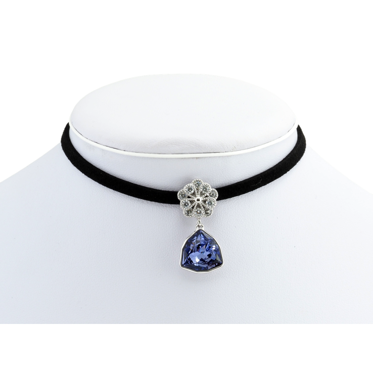 Кулон Xuping колір Родій з кр-ми Swarovski на чорній стрічці Квітка з кристальною підвіскою довжина 30,5-36см фото №16 Кулон Xuping колір Родій з кр-ми Swarovski на чорній стрічці Квітка з кристальною підвіскою довжина 30,5-36см фото №16