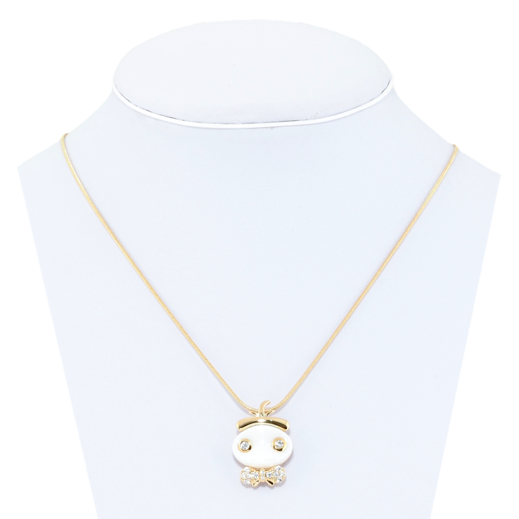 Підвіска на ланцюжку Xuping Позолота 18K Чиполліно біла кераміка довжина 41-47см х 1мм фото №24