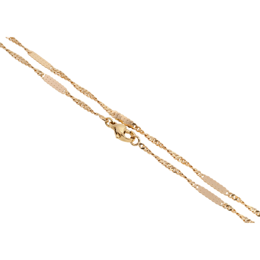 Цепочка Xuping Позолота 18K Плетение Сингапур с прокаткой длина 44см х 2мм фото №1