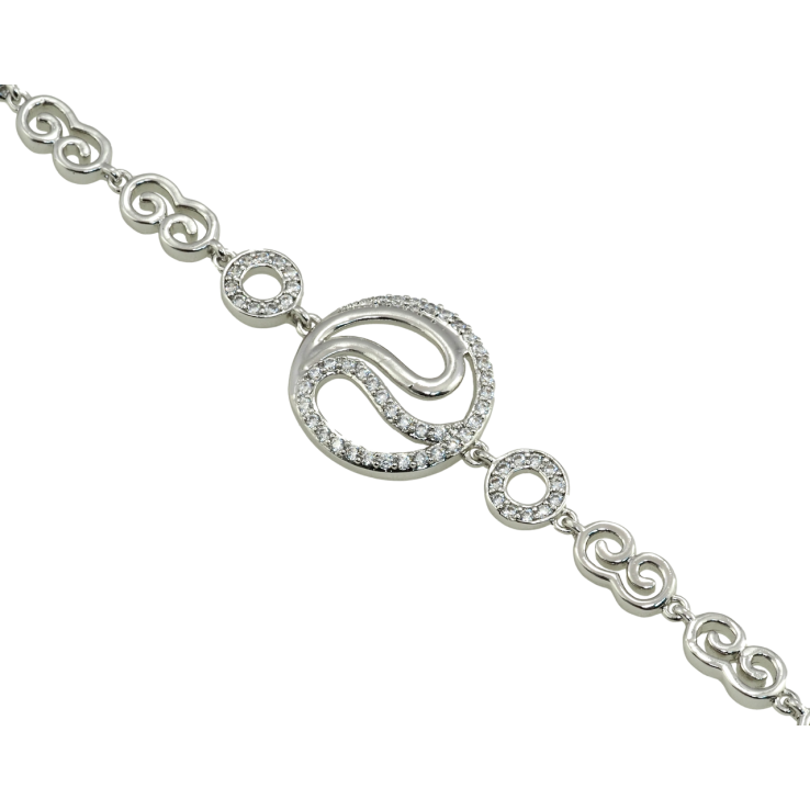 Браслет Xuping Родій Кільця з цирконієм довжина з дод. замком 17,19см х 5-17мм фото №9