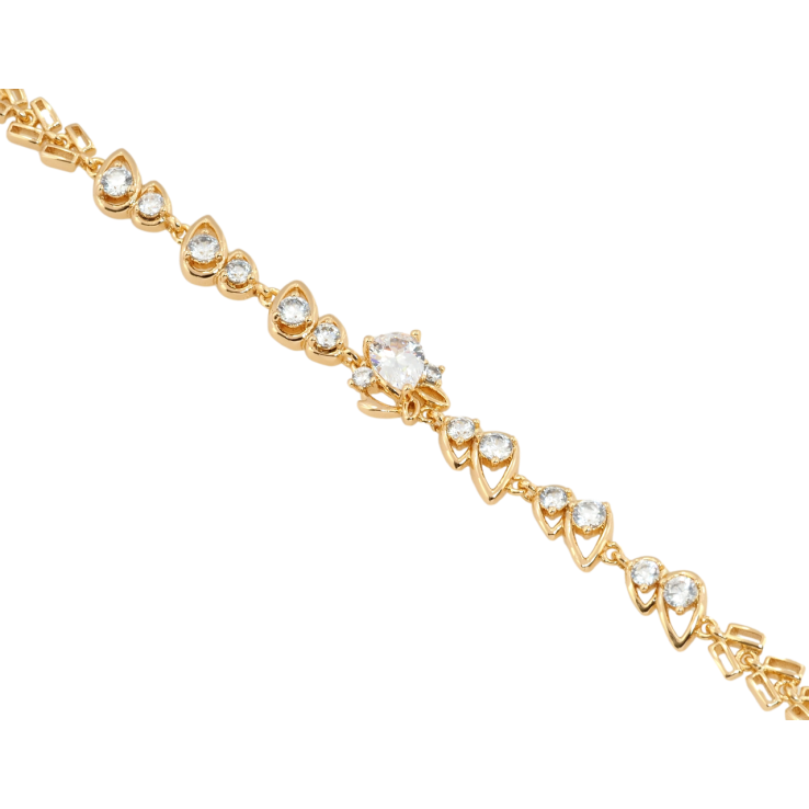 Браслет Xuping Позолота 18K Всплеск кристаллов размер с доп.замком 17,19см х 6мм фото №10 Браслет Xuping Позолота 18K Всплеск кристаллов размер с доп.замком 17,19см х 6мм фото №10